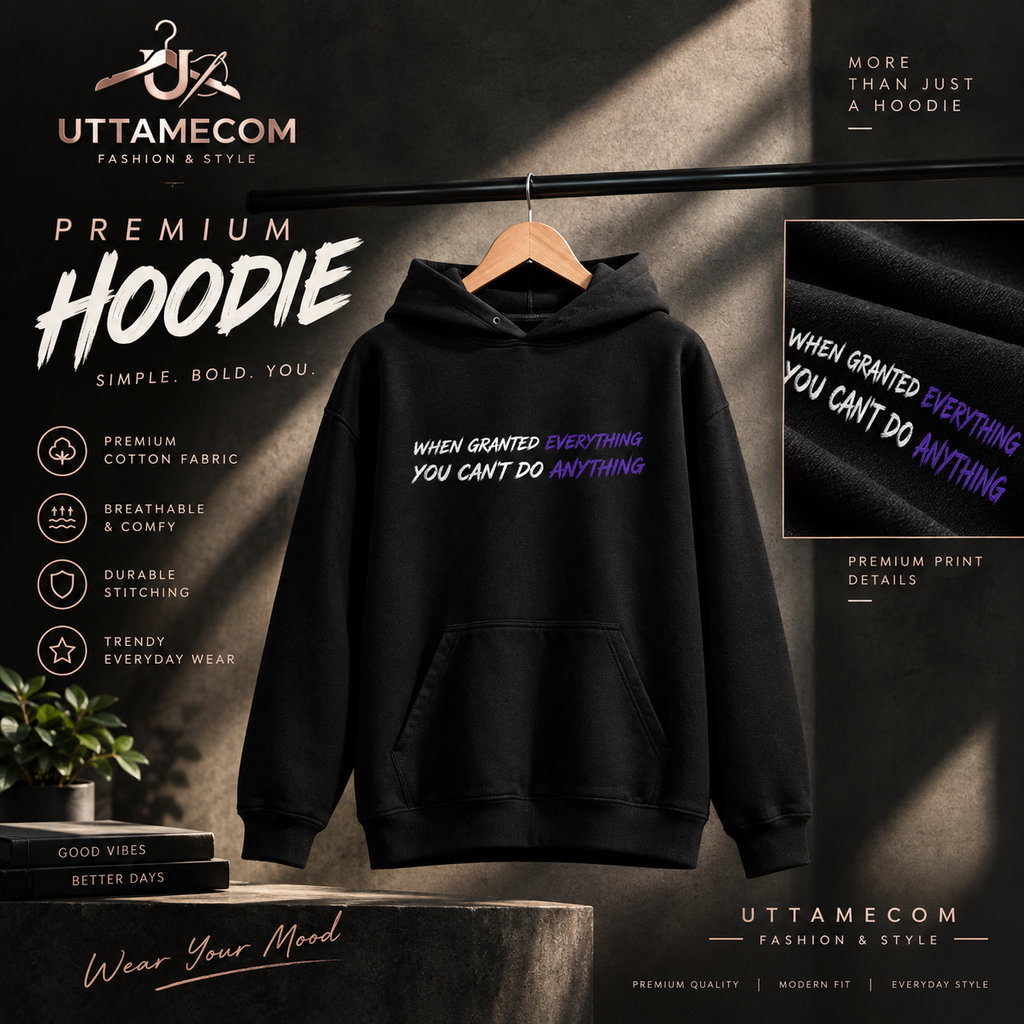 Unisex Premium Cotton Graphic Hoodie – "Wear Your Mood" Statement Sweatshirt